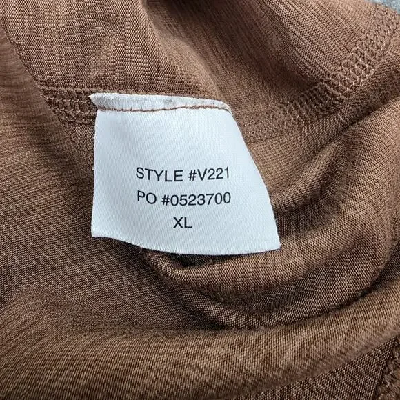 Vuori Pullover Men XL Brown Ease Performance 1/2 Half Zip 2.0 Long Sleeve Active - Picture 3 of 14